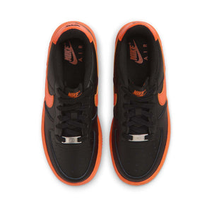 Nike Air Force 1 'Black Safety Orange' Big Kids' Shoes