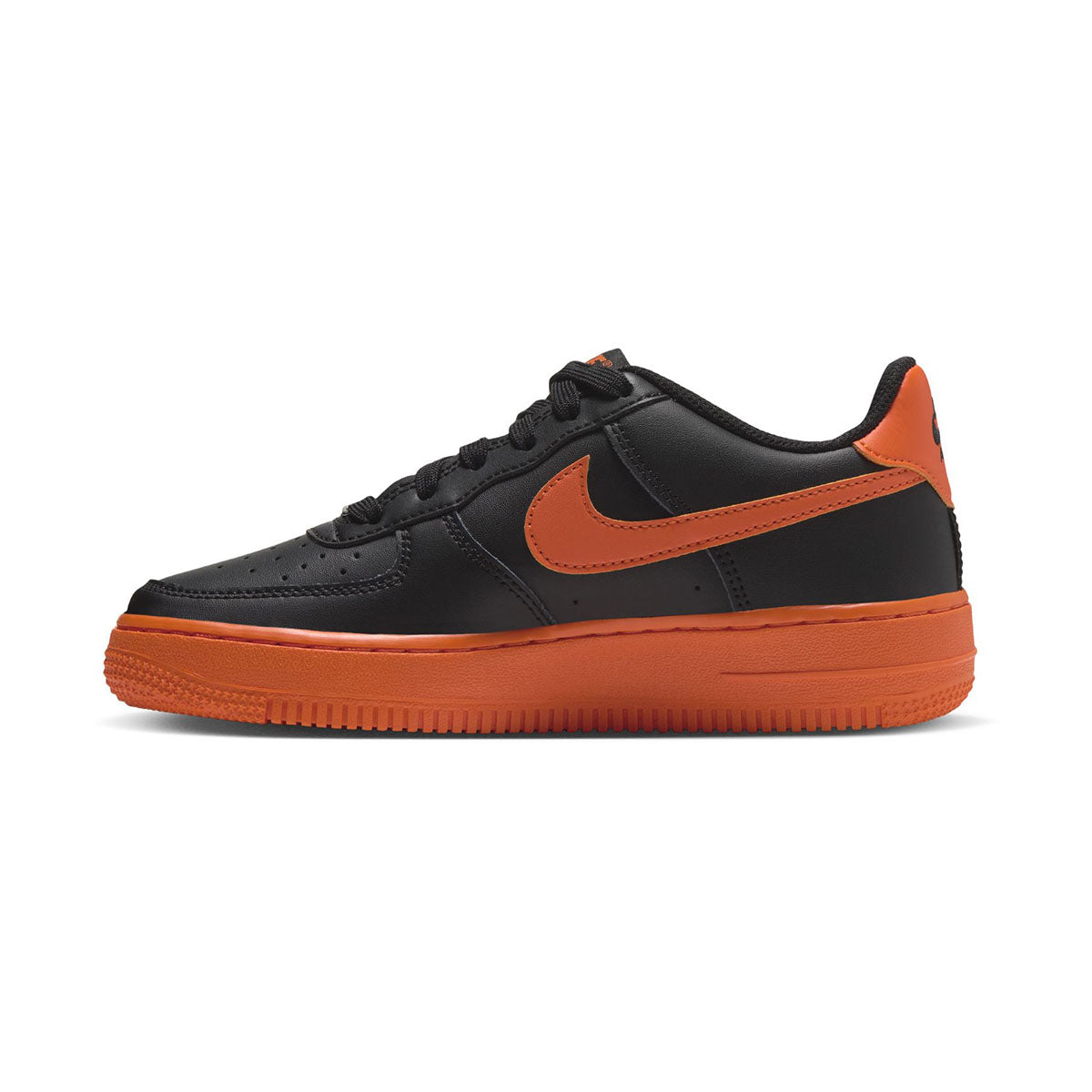 Nike Air Force 1 'Black Safety Orange' Big Kids' Shoes - Nike Air Force 1 Kids