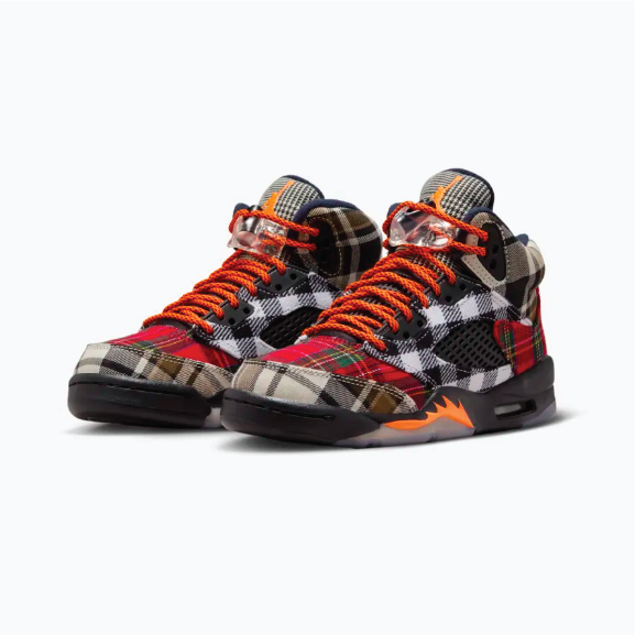 Air Jordan 5 Retro Plaid Big Kids&#39; Shoes