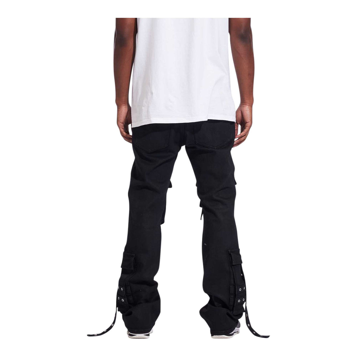 CRYSP DENIM Leader Cargo Flare Jet Black - 