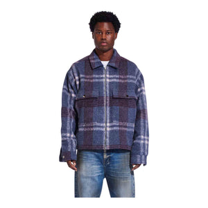 CRYSP DENIM Irvine Mohair Shacket Blue