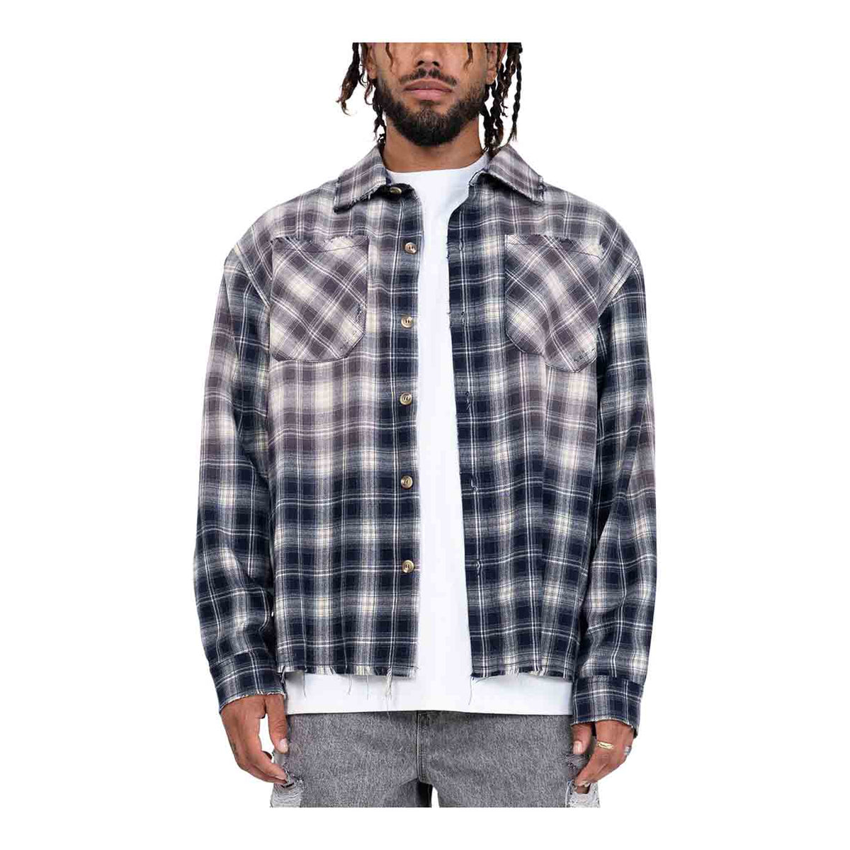 EPTM Bleached Navy Blue Flannel - EPTM  & CRYSP DENIM