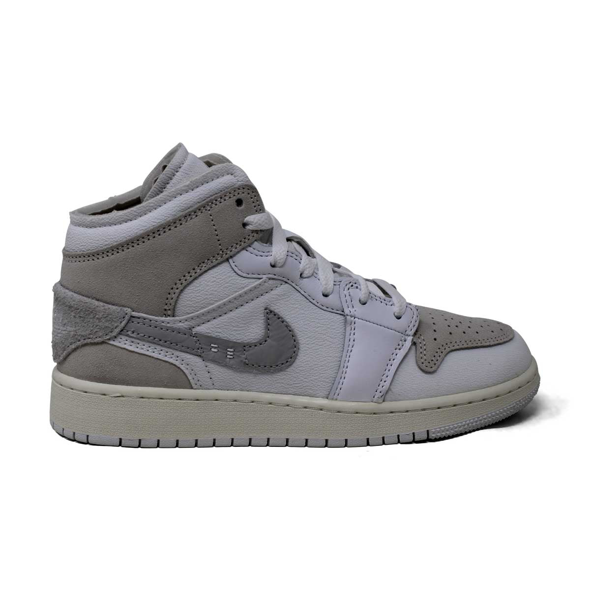 Jordan 1 Mid SE Craft 'Tech Grey' Big Kids' Shoes - BIG KIDS (3.5 - 7.0)