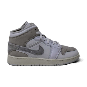 Jordan 1 Mid SE Craft 'Tech Grey' Big Kids' Shoes