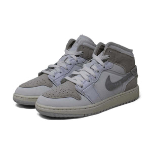 Jordan 1 Mid SE Craft 'Tech Grey' Big Kids' Shoes