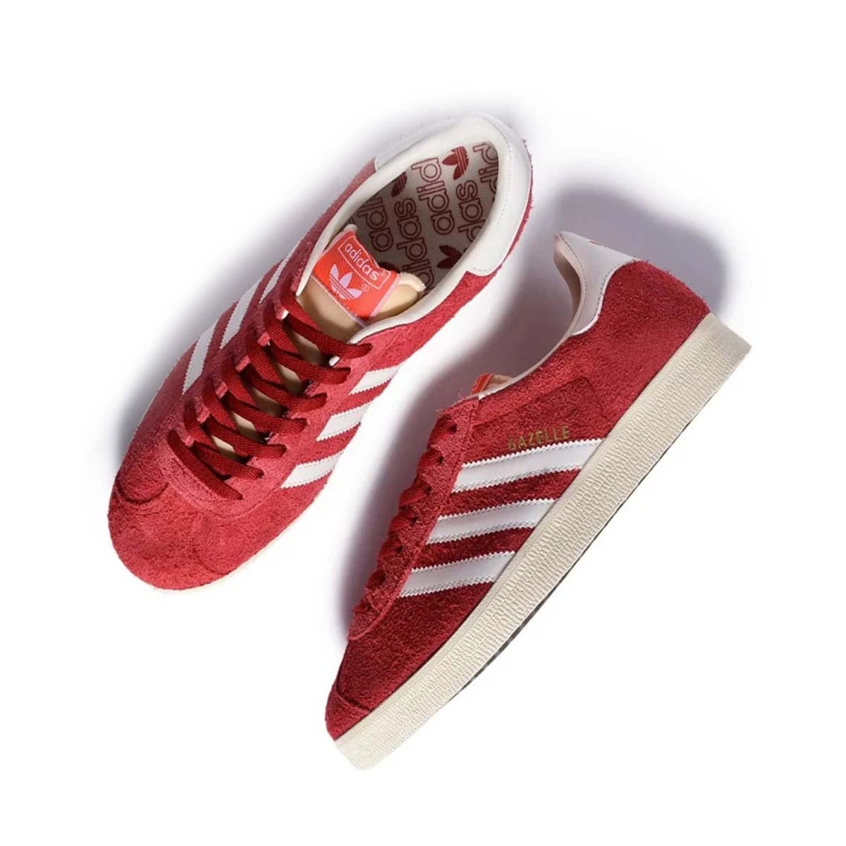 Red adidas gazelle shoes online