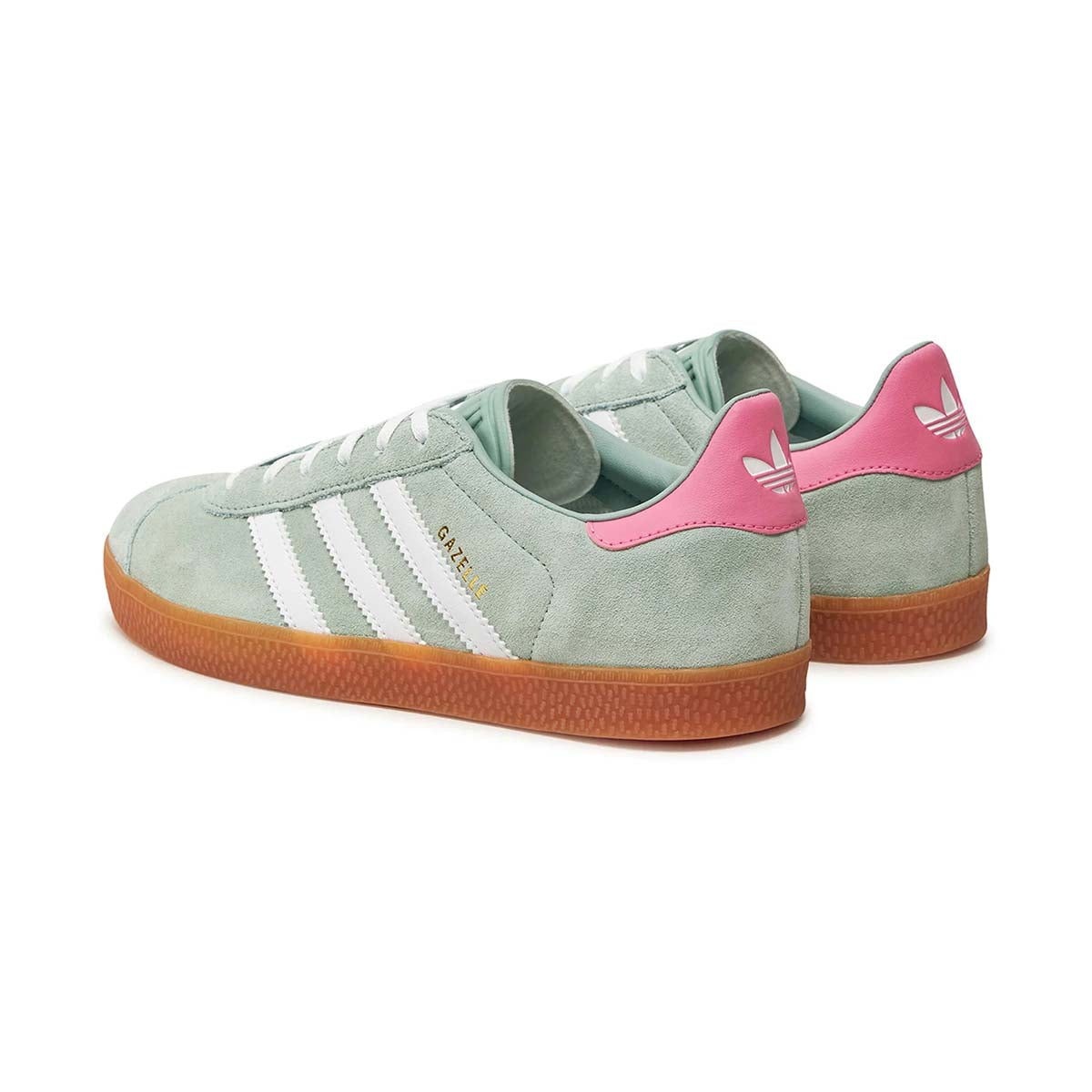ADIDAS Gazelle 'Hazy Green Bliss Pink' Big Kids' Shoes - 