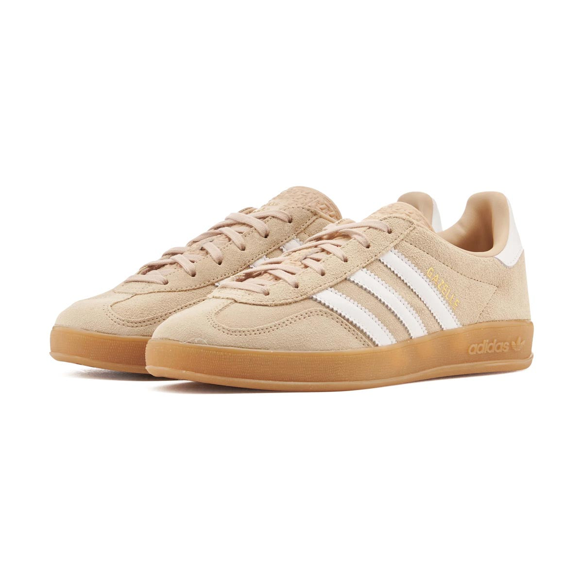adidas Women's Originals Gazelle Indoor Shoes, Magic Beige / Cloud White / Gum / 9.5 adidas Women's Originals Gazelle Indoor Shoes, Magic Beige / Cloud White / Gum / 9.5