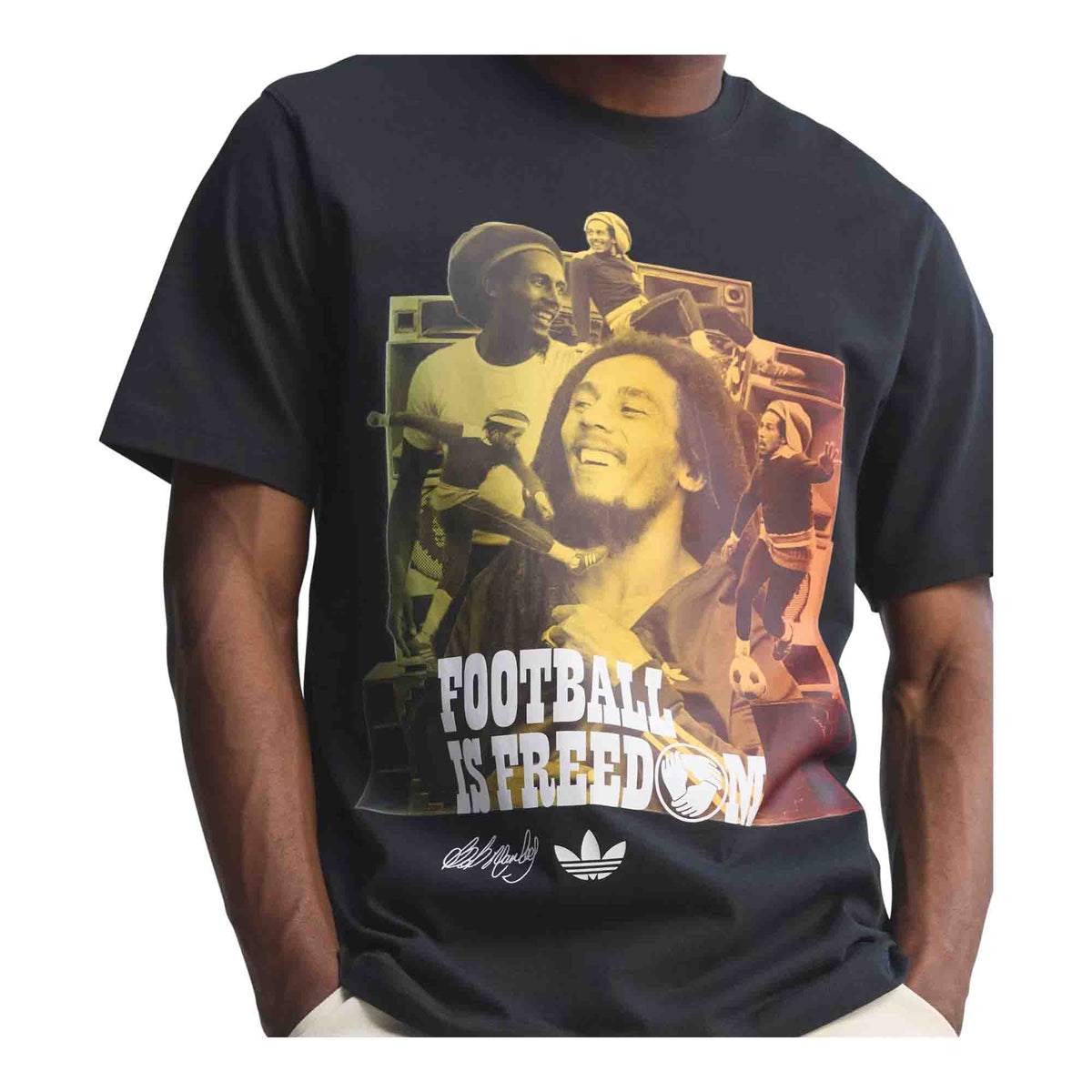Adidas Bob Marley Originals Black Men's T-shirt - 