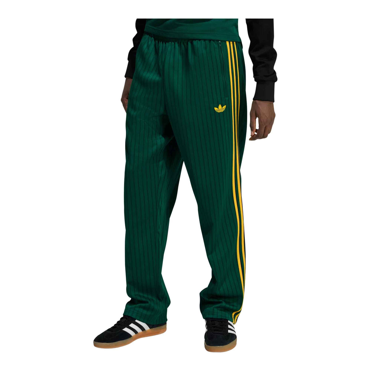 Adidas Green Firebird Loose Pinstripes Track Pants - 