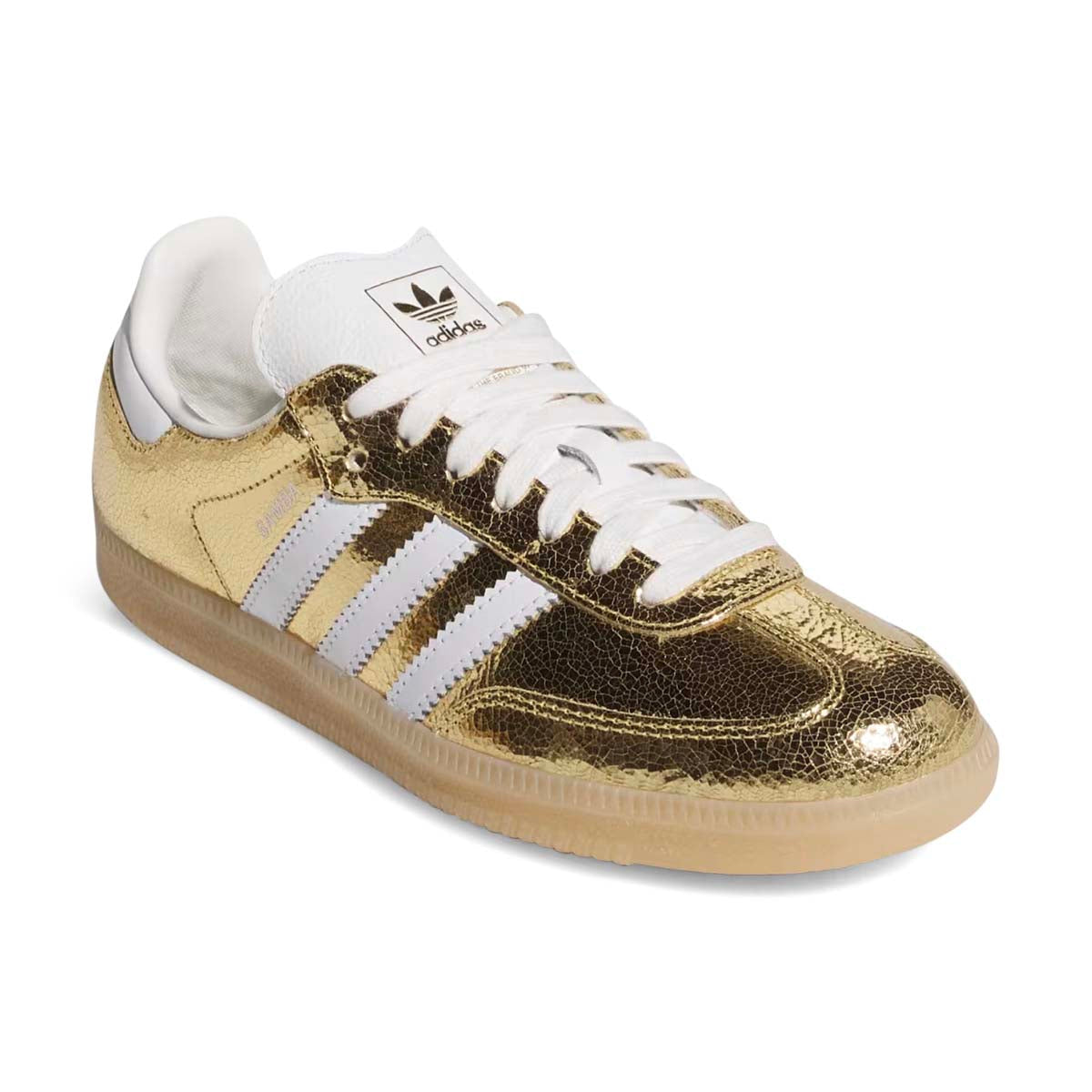Shop Adidas Samba OG 'Gold Metallic Cracked Leather' Women's Shoes