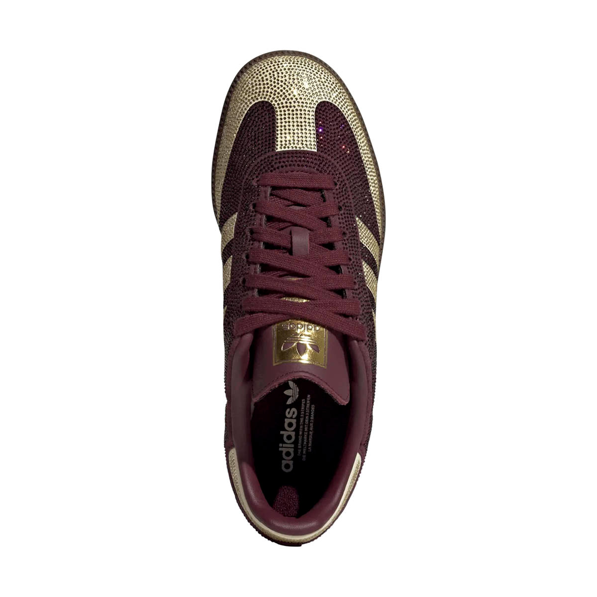 ADIDAS Samba OG 'Rhinestone Maroon Warm Vanilla' Women's Shoes - 