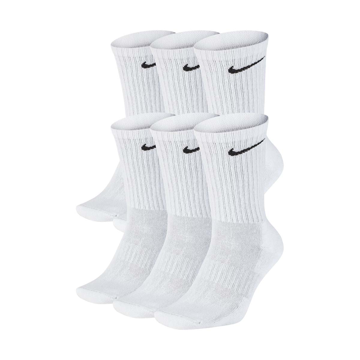 Nike Everyday Cushioned Training Crew Socks (6 Pairs) - Nike White Socks