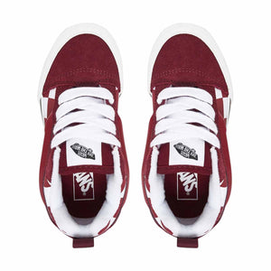 VANS Knu Skool 'Checkerboard Bordeaux' Little Kids' Shoes