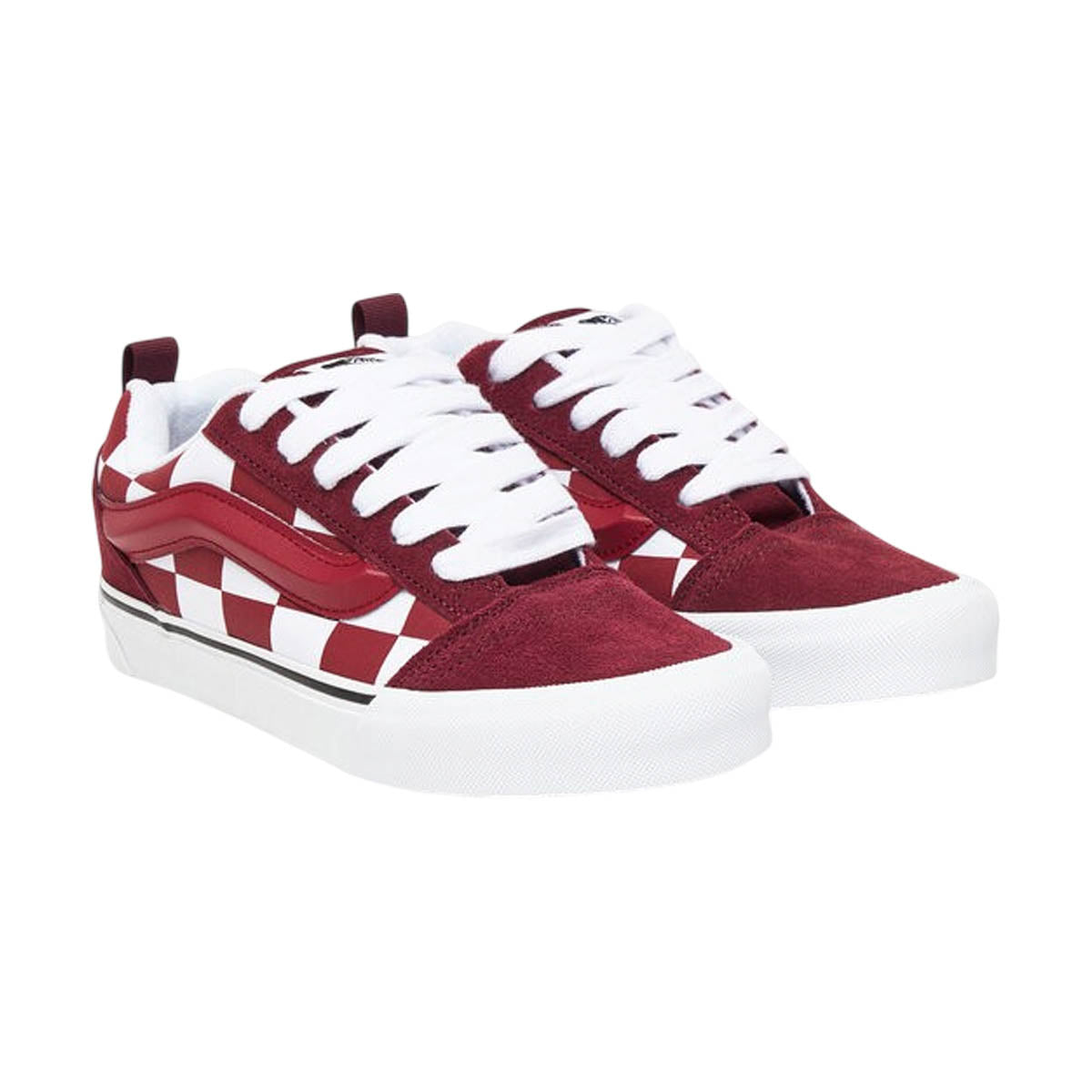 VANS Knu Skool 'Checkerboard Bordeaux' Little Kids' Shoes - NEW FOR KIDS