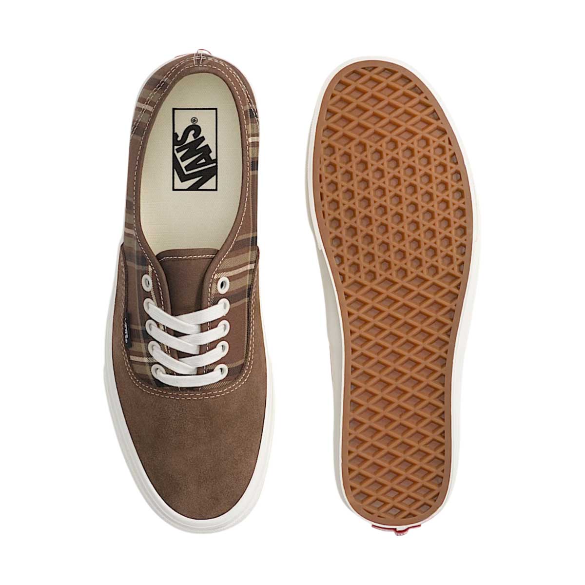 VANS Authentic 'Plaid Vintage Cocoa' Men's Shoes - 