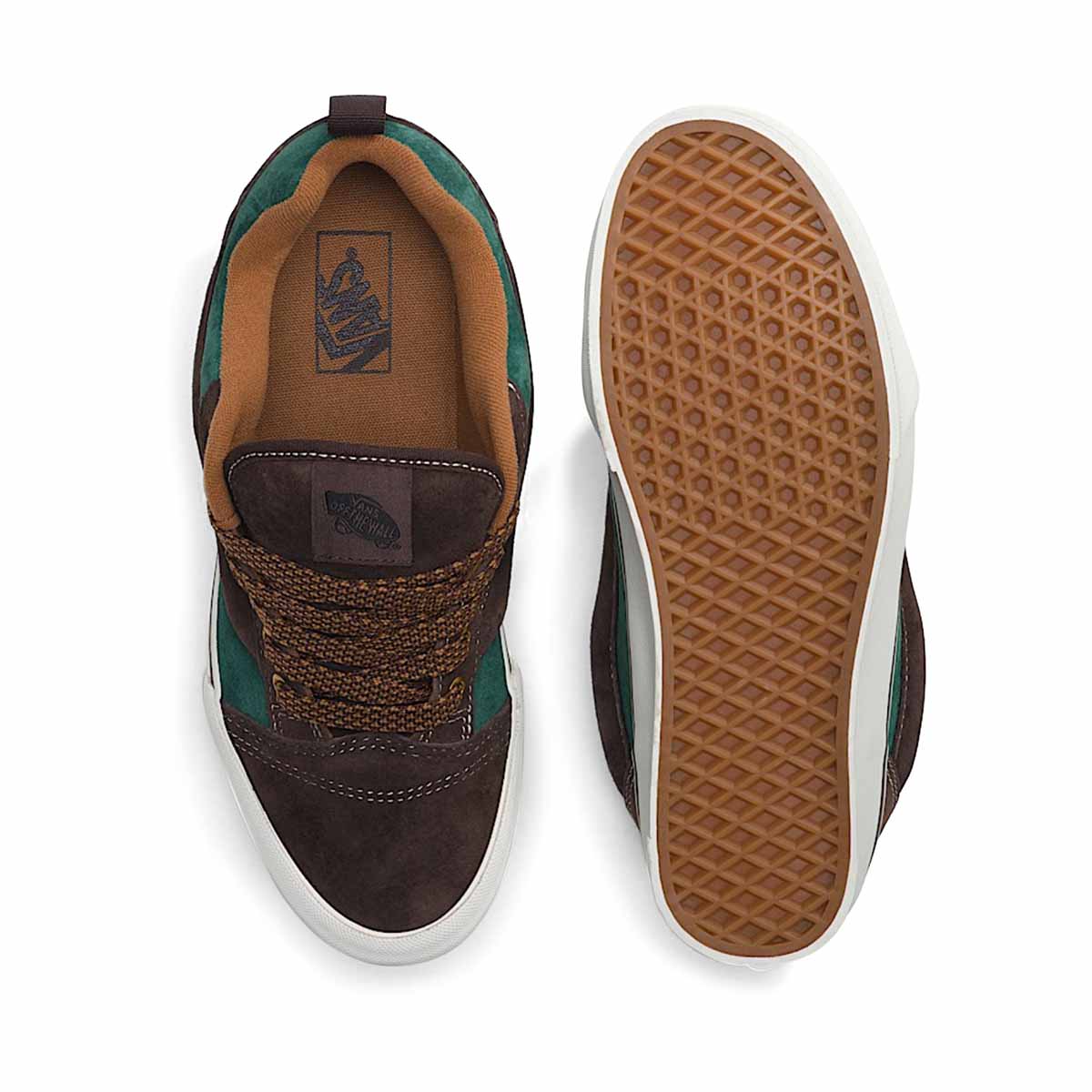 VANS Knu Skool 'Brown Green' Big Kids' Shoes - 