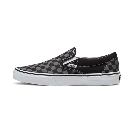 Classic Slip-On Checkerboard 'Pewter Grey Check' Unisex Shoes