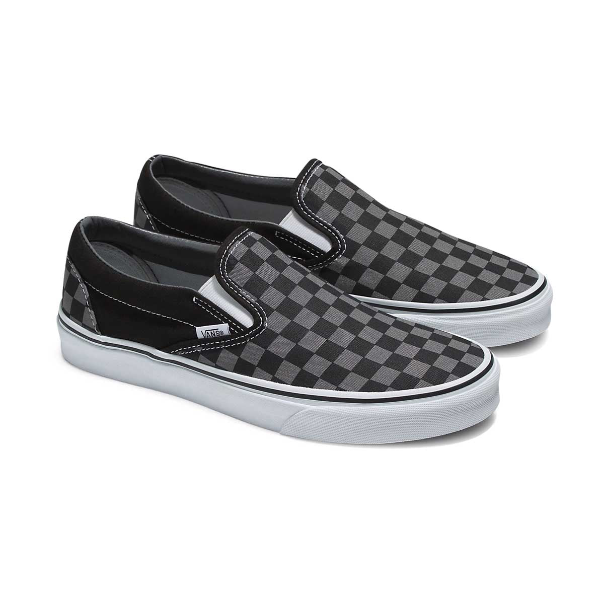 Classic Slip-On Checkerboard &#39;Pewter Grey Check&#39; Unisex Shoes