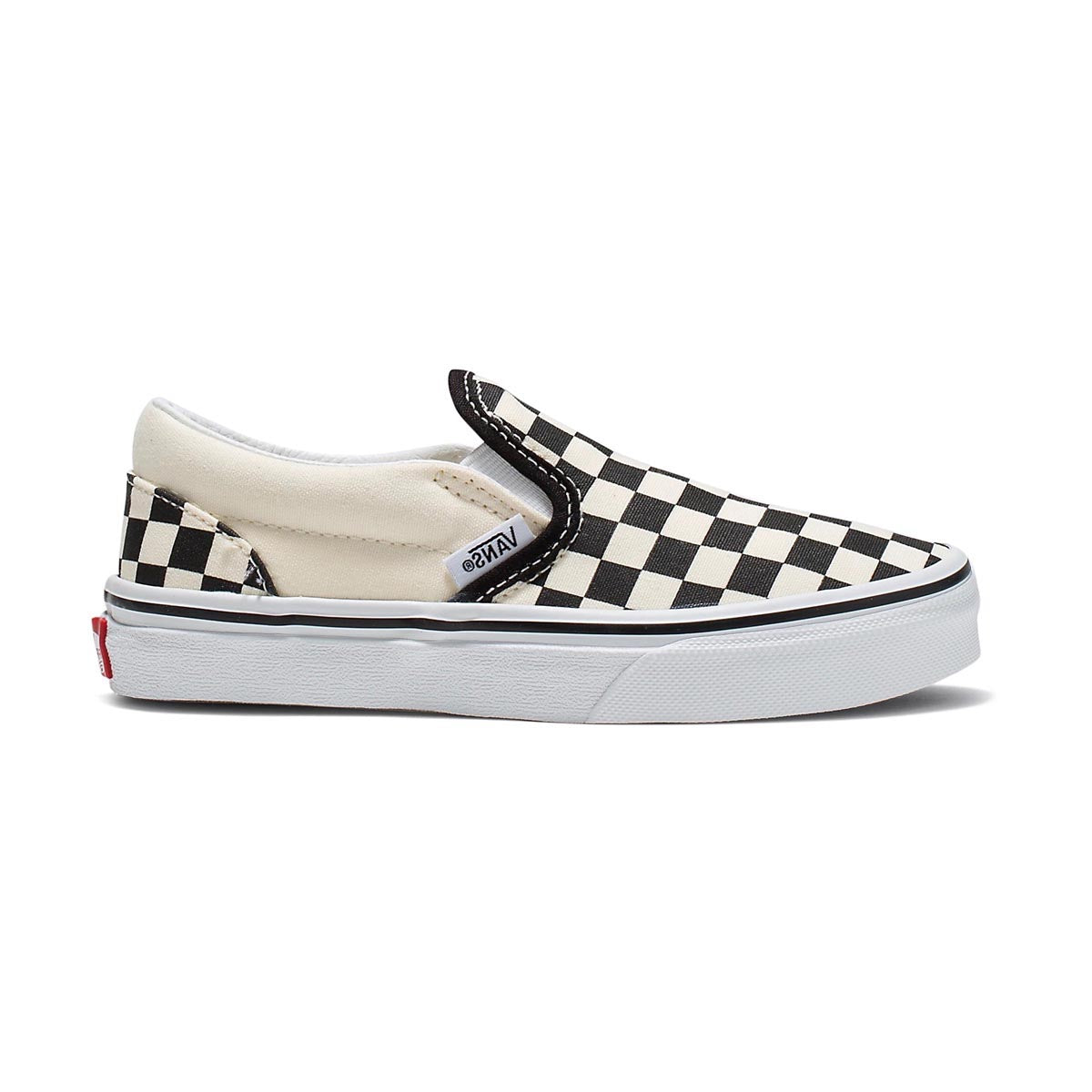 Classic Slip-On Checkerboard &#39;Black/White&#39; Little Kids&#39; Shoes