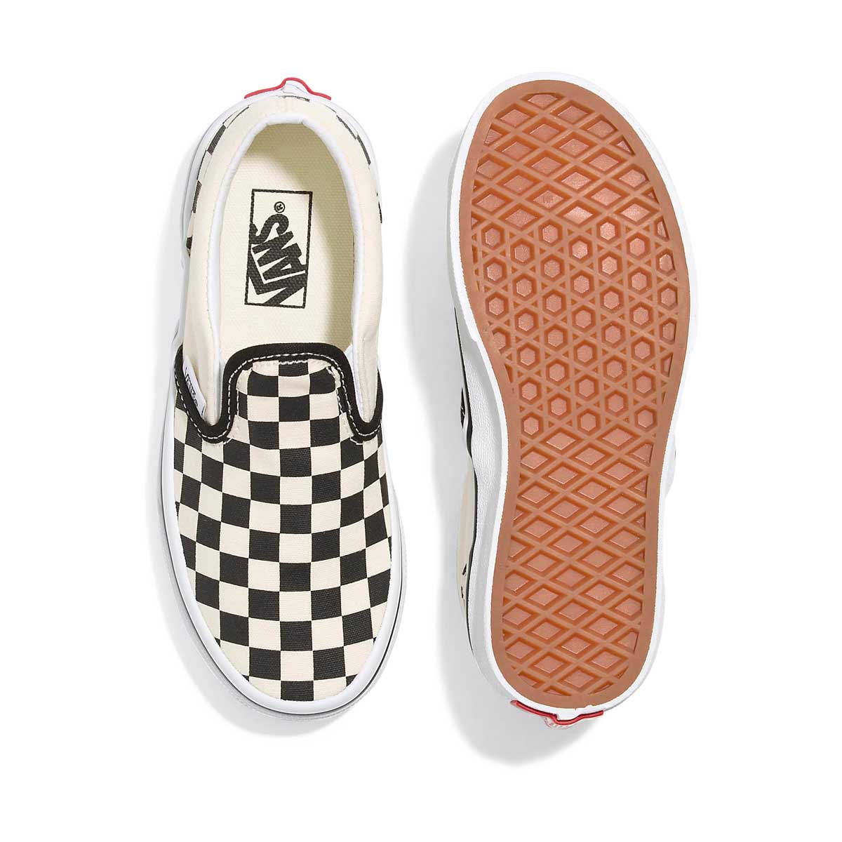 Classic Slip-On Checkerboard &#39;Black/White&#39; Little Kids&#39; Shoes