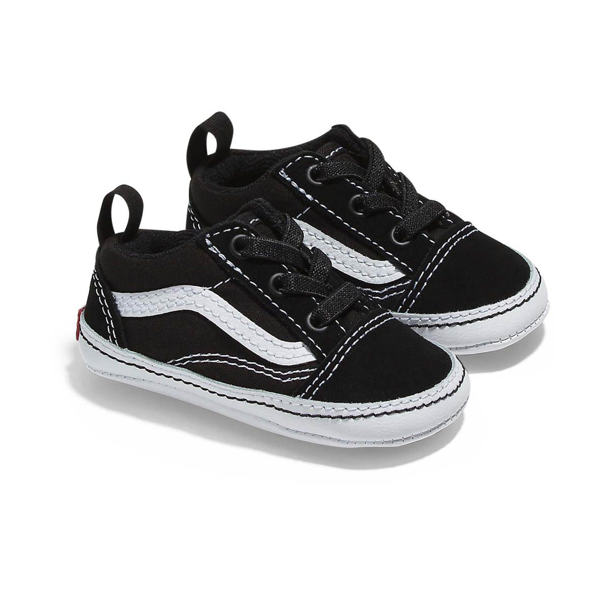 Infant Old Skool &#39;Black/White&#39; Crib Shoe