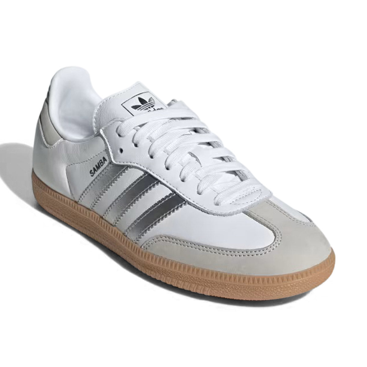 Shop Adidas Samba OG 'White Silver Metallic Grey' Women's