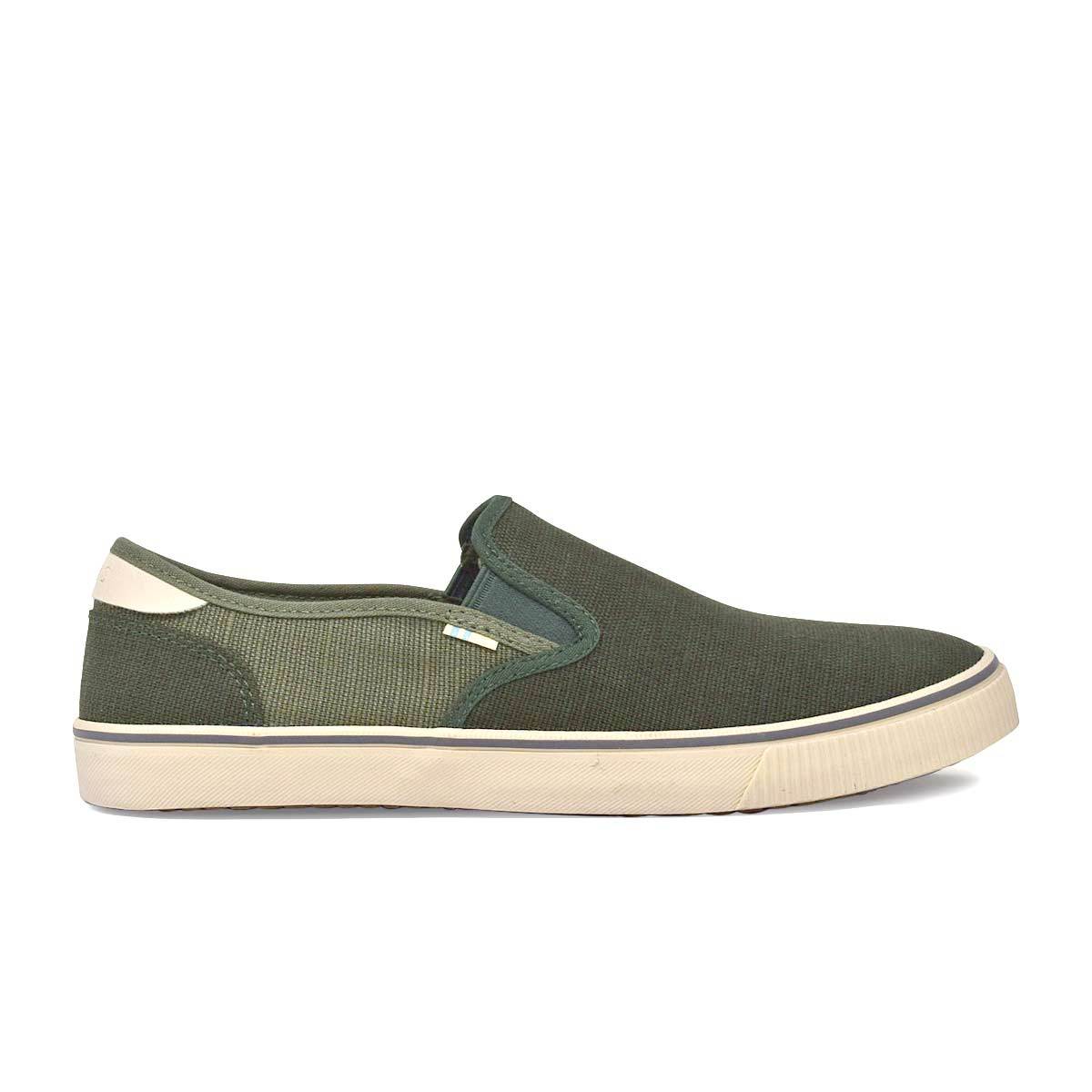 White Canvas Men's Baja Slip-Ons Topanga Collection - 