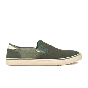 White Canvas Men's Baja Slip-Ons Topanga Collection