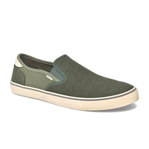 White Canvas Men's Baja Slip-Ons Topanga Collection