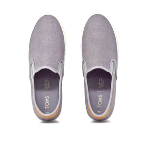 Drizzle Grey Heritage Canvas Men's Baja Slip-Ons Topanga Collection