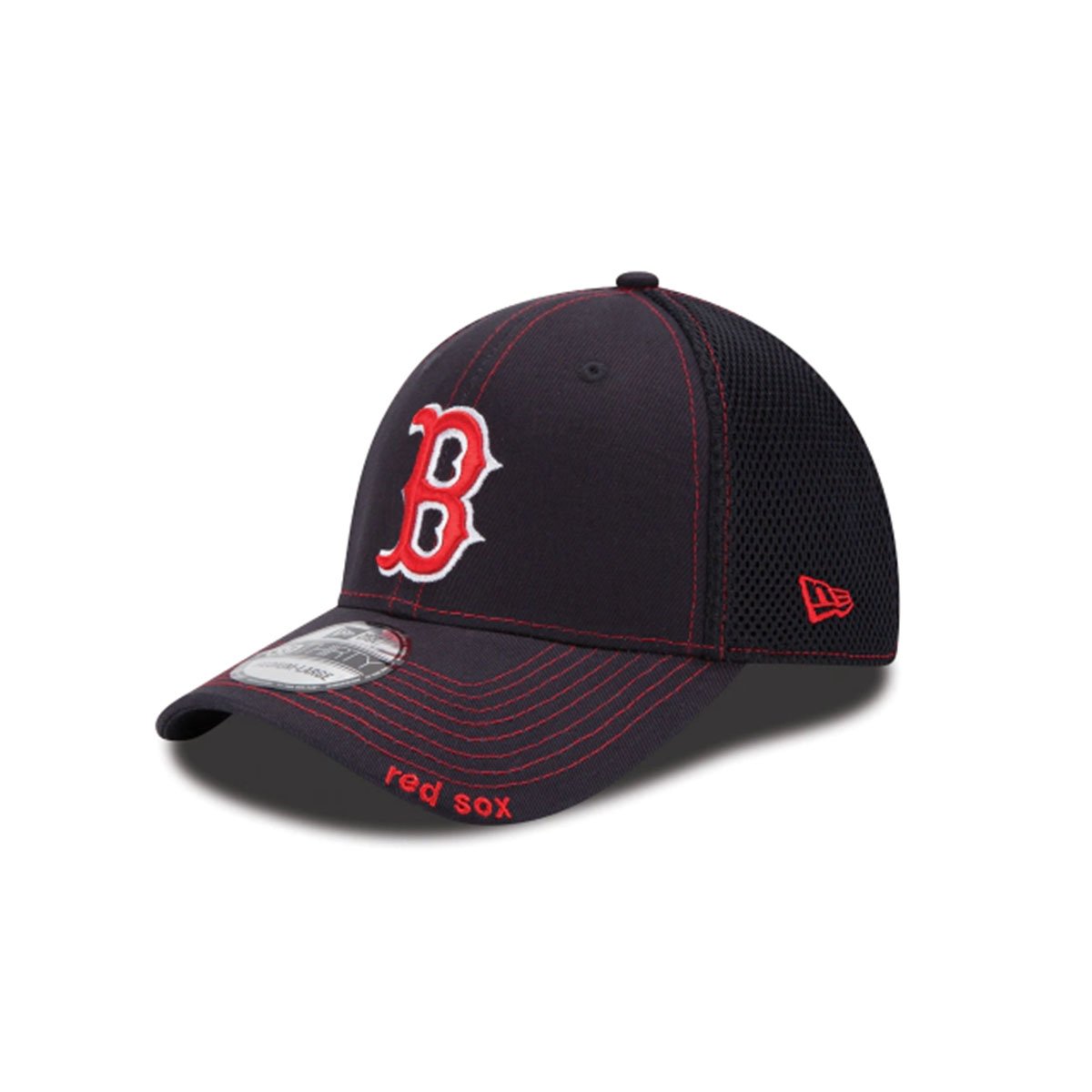 BOSTON RED SOX 39THIRTY STRETCH FIT BLACK/RED