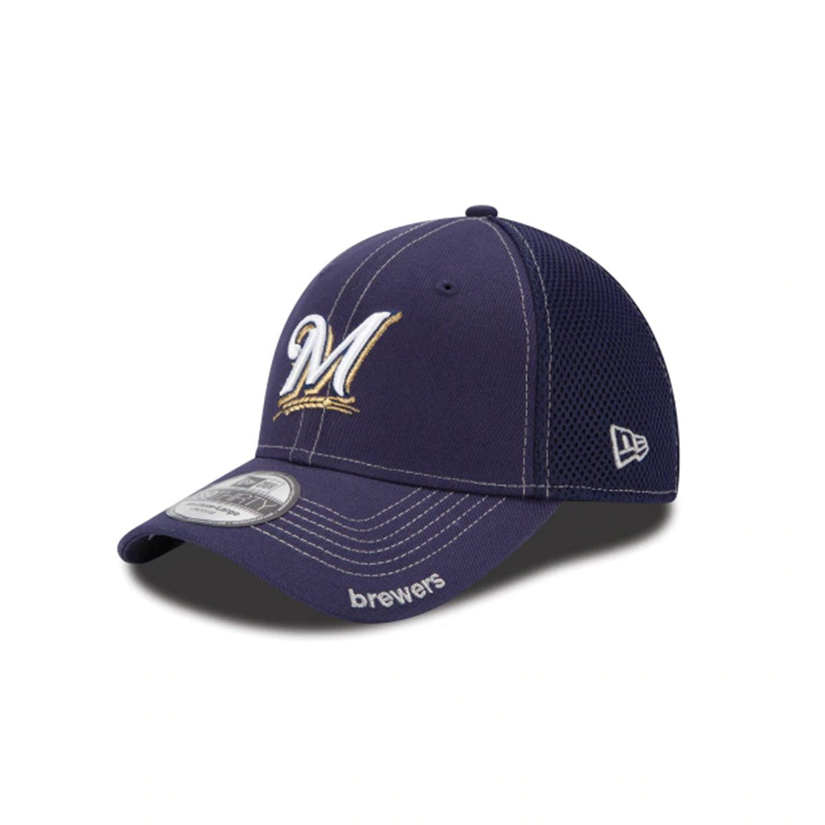 MILWAUKEE BREWERS 39THIRTY STRETCH FIT BLUE/WHITE - Baseball Hats for Men