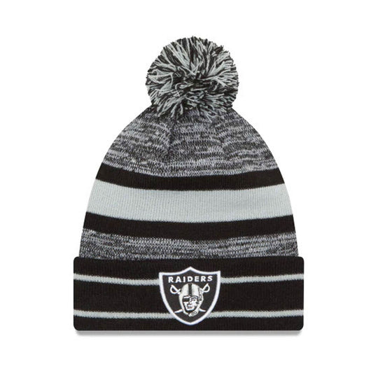 NFL Cuff Pom Knit Las Vegas Raiders Knit Thick Black