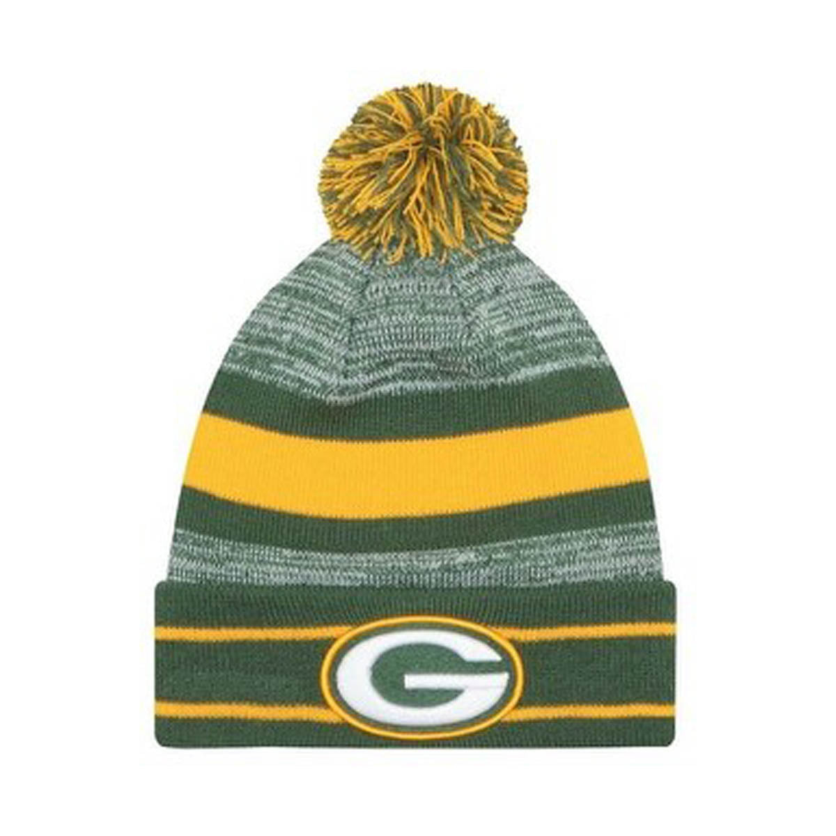 NFL Cuff Pom Knit Green Bay Packers Knit Thick Dark Green - 