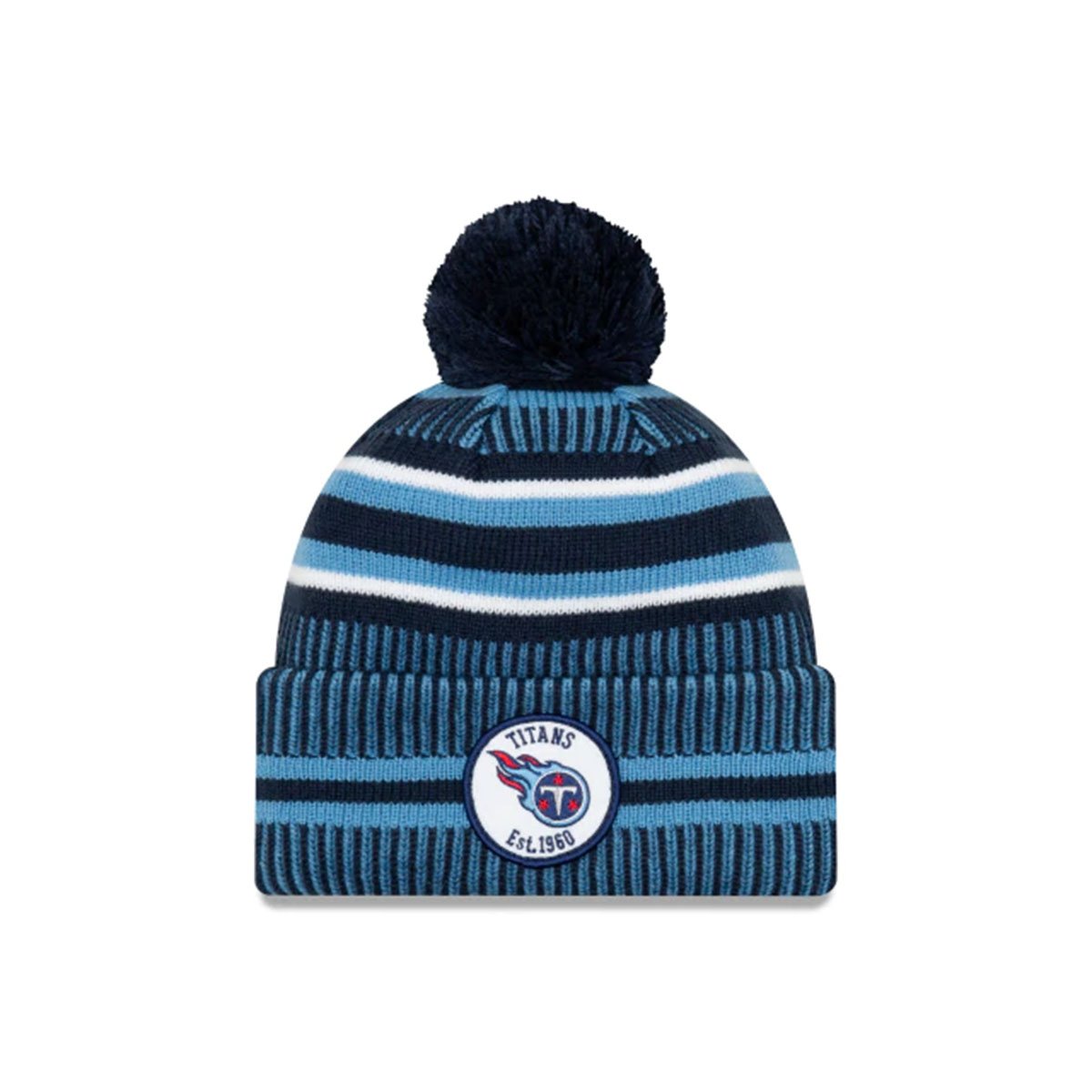 TENNESSEE TITANS OFFICIAL NFL SIDELINE HOME COLD WEATHER SPORT KNIT BLUE/WHITE - 