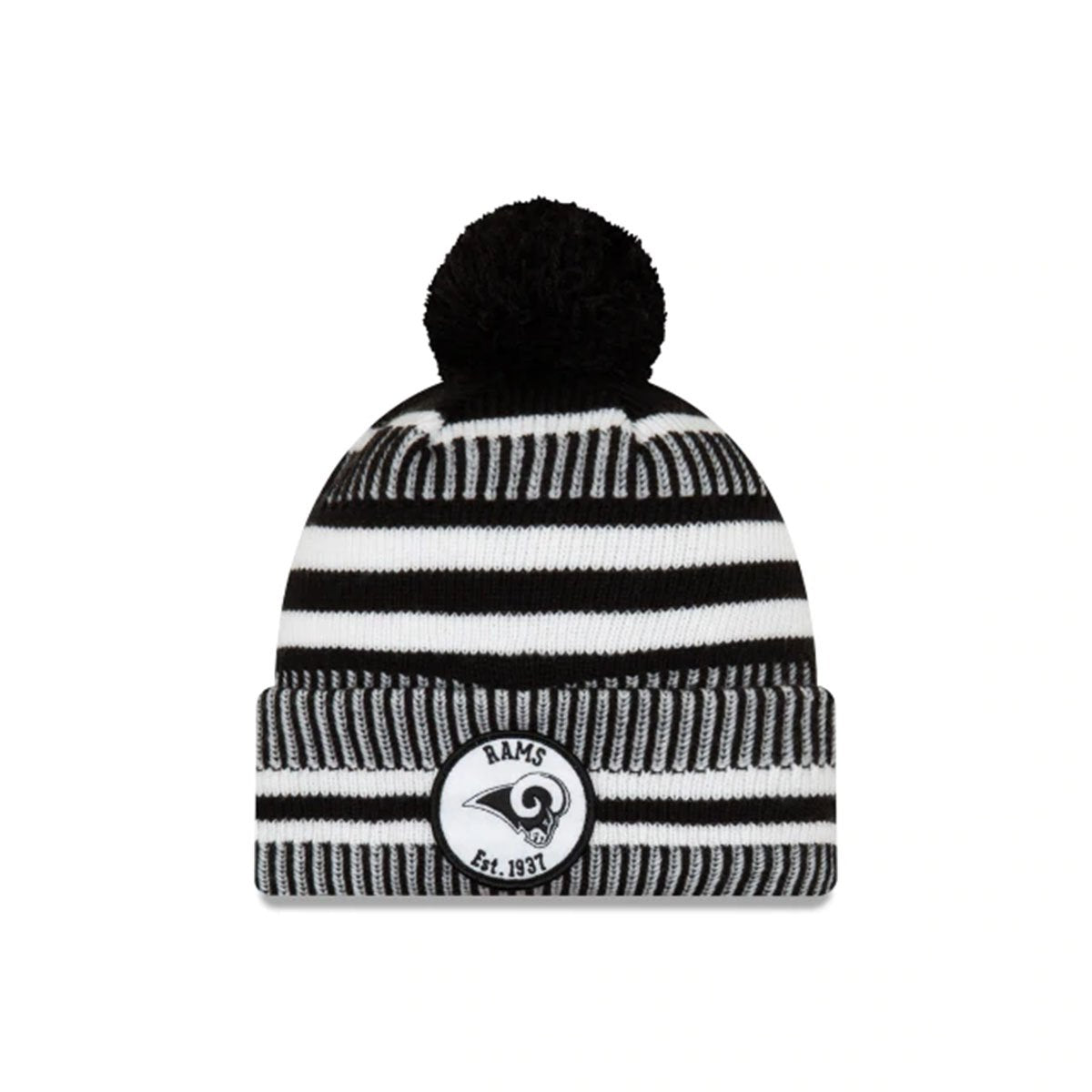 LOS ANGELES RAMS NFL SIDELINE HOME COLD WEATHER SPORT KNIT BLACK/WHITE - 