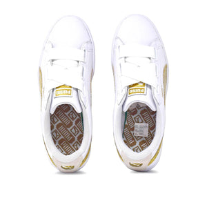 Women's Basket Heart Glitter Gold/White