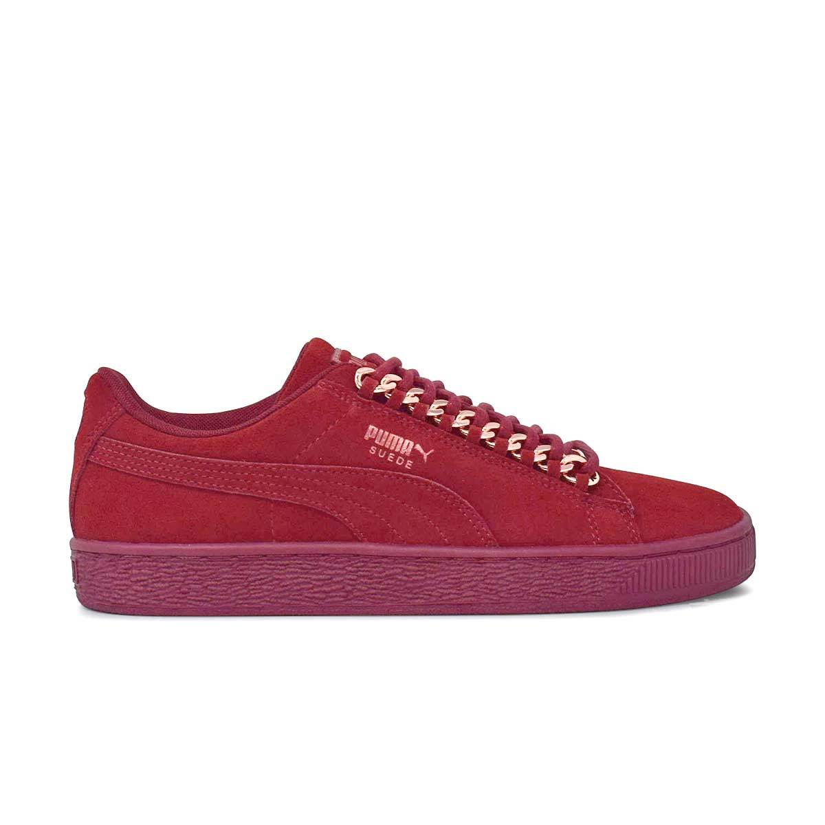 Women's Suede Classic Chain Red - 