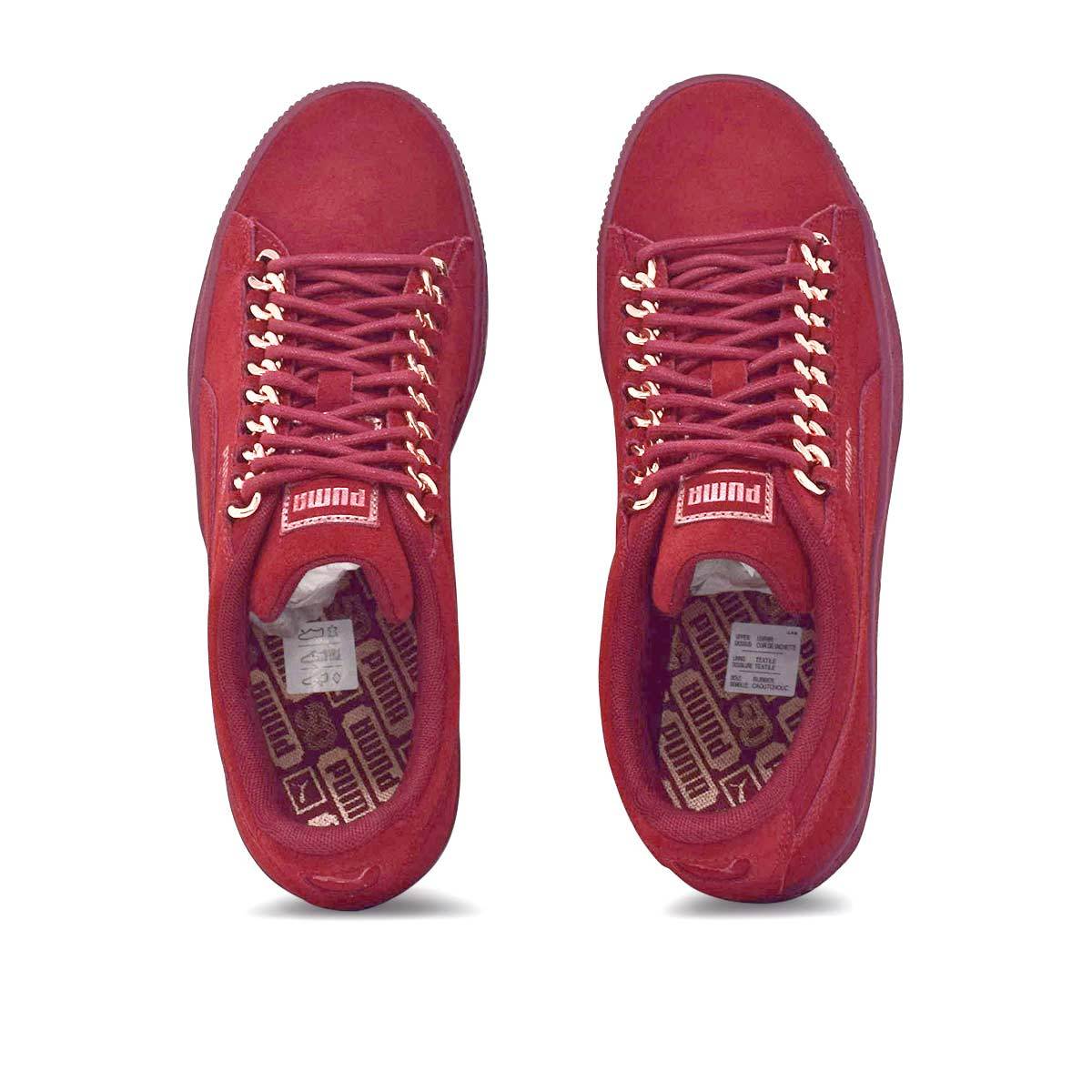 Women&#39;s Suede Classic Chain Red