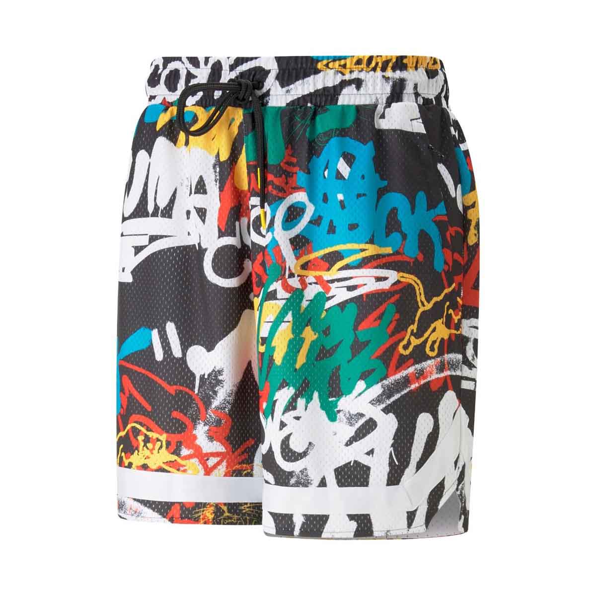 Puma Grafitti Print Basketball Men's Shorts - MENS PUMA