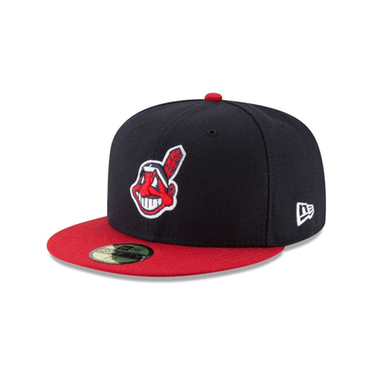 CLEVELAND INDIANS 59FIFTY FITTED NAVY/RED