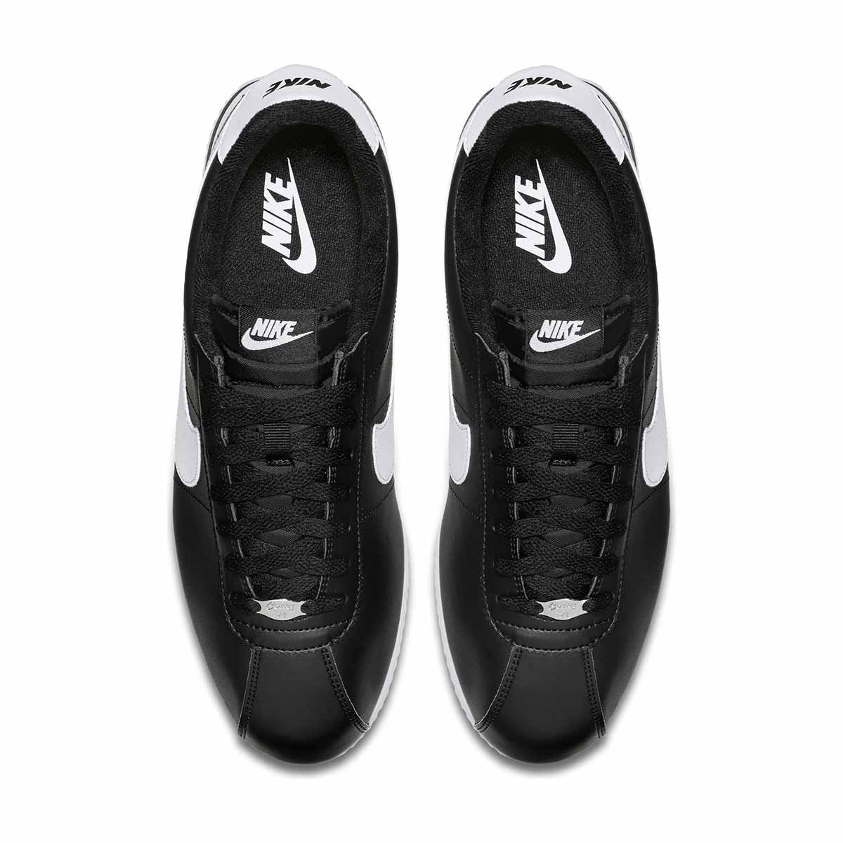 Buy the Nike Cortez Basic Leather White/Black Casual Shoes Size