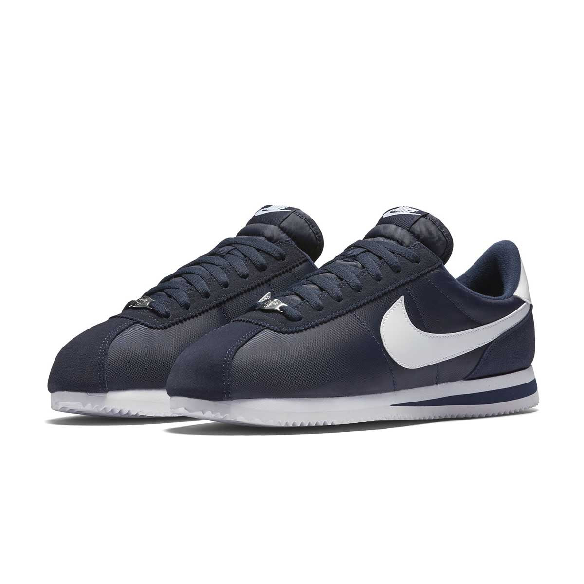 nike cortez navy blue nylon