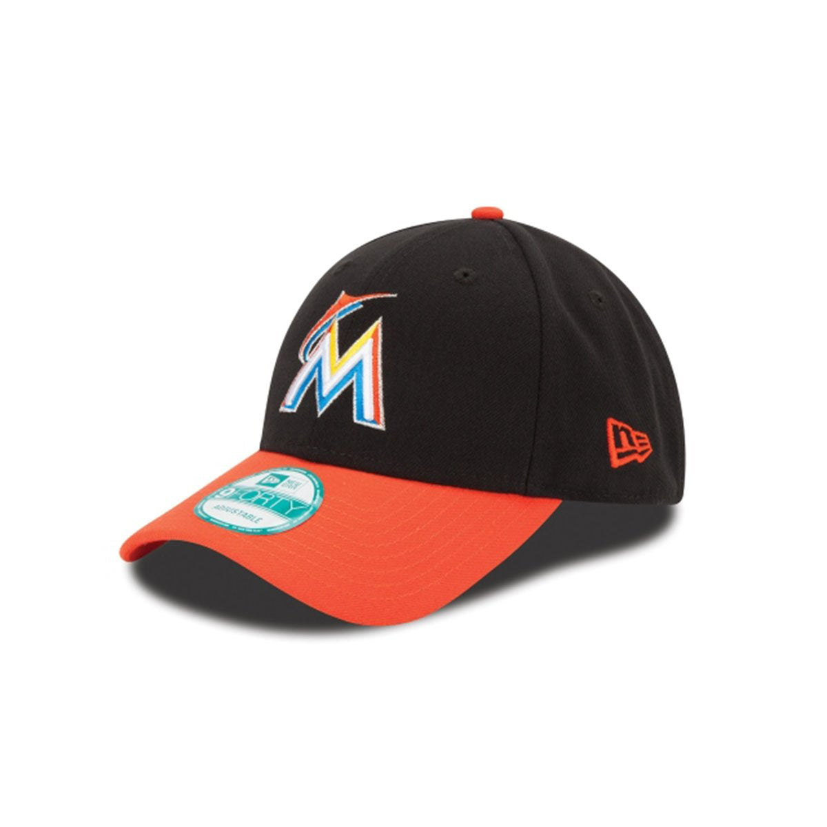 MIAMI MARLINS 9FORTY ADJUSTABLE BLACK/ORANGE - Baseball Hats for Men