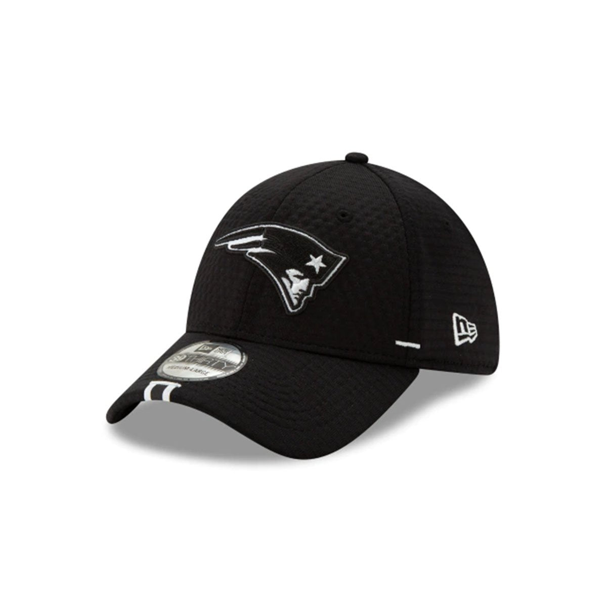 NEW ENGLAND PATRIOTS 39THIRTY STRETCH FIT BLACK/WHITE - Baseball Hats for Men