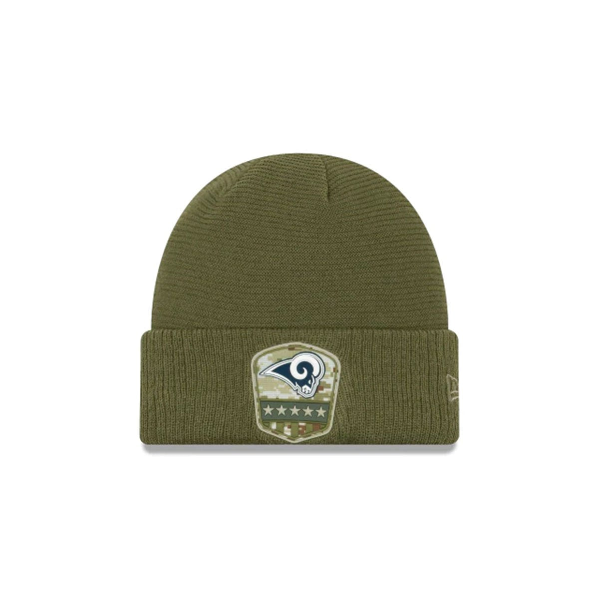 LOS ANGELES RAMS SALUTE TO SERVICE CUFF KNIT GREEN/BLUE - 