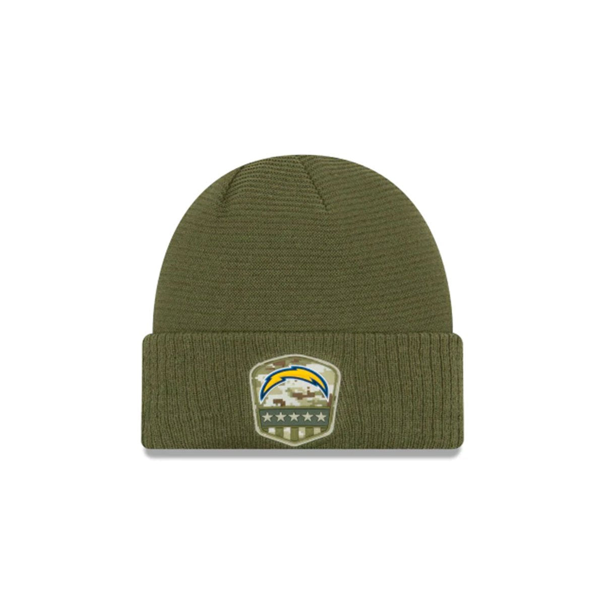 LOS ANGELES CHARGERS SALUTE TO SERVICE CUFF KNIT GREEN/YELLOW - 