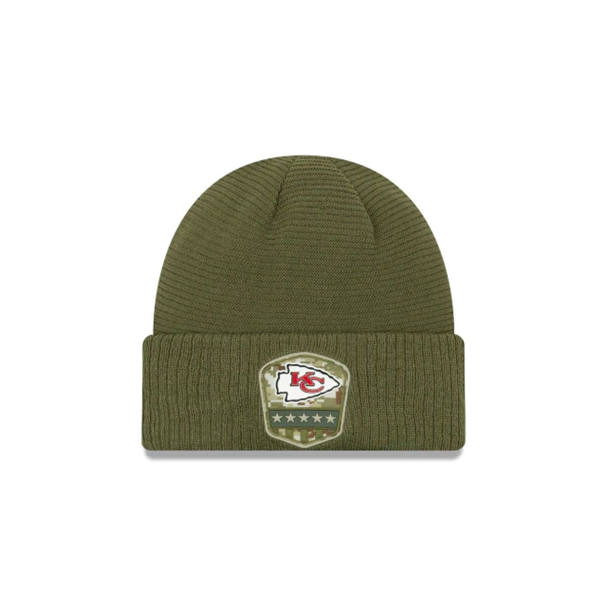 KANSAS CITY CHIEFS SALUTE TO SERVICE CUFF KNIT GREEN/RED