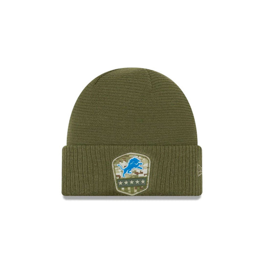 DETROIT LIONS SALUTE TO SERVICE CUFF KNIT GREEN/TEAL